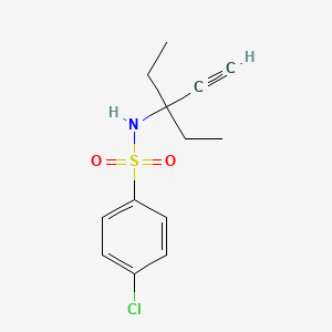 molecular formula C13H16ClNO2S B5495012 4-chloro-N-(1,1-diethyl-2-propyn-1-yl)benzenesulfonamide 