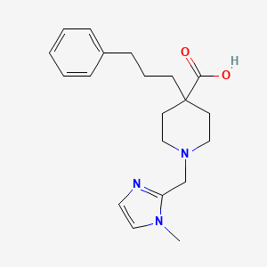 molecular formula C20H27N3O2 B5495032 1-[(1-methyl-1H-imidazol-2-yl)methyl]-4-(3-phenylpropyl)piperidine-4-carboxylic acid 