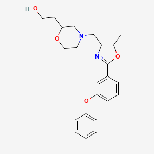 molecular formula C23H26N2O4 B5495034 2-(4-{[5-methyl-2-(3-phenoxyphenyl)-1,3-oxazol-4-yl]methyl}morpholin-2-yl)ethanol 