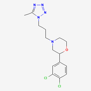 molecular formula C15H19Cl2N5O B5495058 2-(3,4-dichlorophenyl)-4-[3-(5-methyl-1H-tetrazol-1-yl)propyl]morpholine 