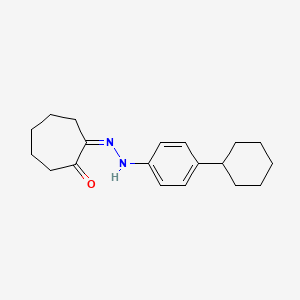 molecular formula C19H26N2O B5495060 1,2-cycloheptanedione (4-cyclohexylphenyl)hydrazone 