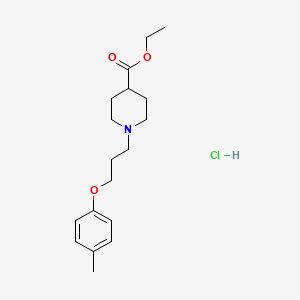 molecular formula C18H28ClNO3 B5495067 ethyl 1-[3-(4-methylphenoxy)propyl]-4-piperidinecarboxylate hydrochloride 