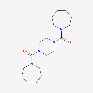 molecular formula C18H32N4O2 B5495082 1,1'-(1,4-piperazinediyldicarbonyl)diazepane 