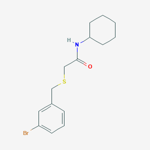 molecular formula C15H20BrNOS B5495097 2-[(3-bromobenzyl)thio]-N-cyclohexylacetamide 