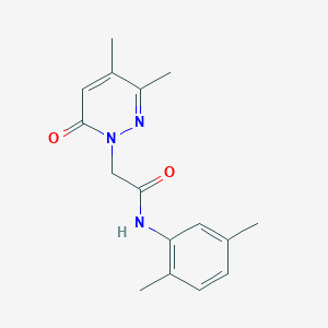molecular formula C16H19N3O2 B5495116 2-(3,4-dimethyl-6-oxo-1(6H)-pyridazinyl)-N-(2,5-dimethylphenyl)acetamide 