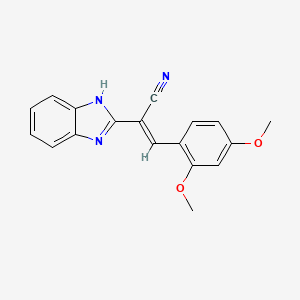 molecular formula C18H15N3O2 B5495119 2-(1H-benzimidazol-2-yl)-3-(2,4-dimethoxyphenyl)acrylonitrile 