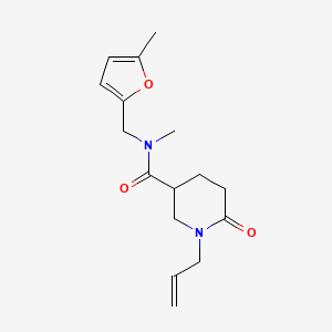 molecular formula C16H22N2O3 B5495132 1-allyl-N-methyl-N-[(5-methyl-2-furyl)methyl]-6-oxopiperidine-3-carboxamide 