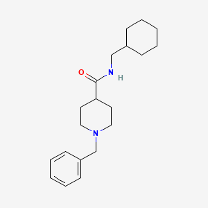 molecular formula C20H30N2O B5495138 1-benzyl-N-(cyclohexylmethyl)-4-piperidinecarboxamide 