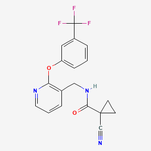 molecular formula C18H14F3N3O2 B5495145 1-cyano-N-({2-[3-(trifluoromethyl)phenoxy]pyridin-3-yl}methyl)cyclopropanecarboxamide 