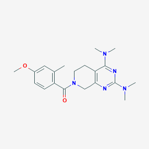 molecular formula C20H27N5O2 B5495161 7-(4-methoxy-2-methylbenzoyl)-N,N,N',N'-tetramethyl-5,6,7,8-tetrahydropyrido[3,4-d]pyrimidine-2,4-diamine 