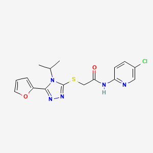 molecular formula C16H16ClN5O2S B5495168 N-(5-chloro-2-pyridinyl)-2-{[5-(2-furyl)-4-isopropyl-4H-1,2,4-triazol-3-yl]thio}acetamide 