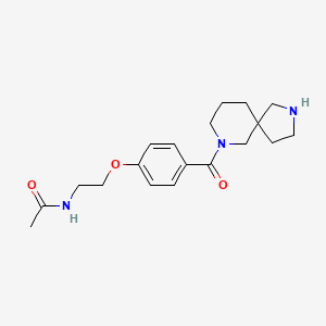 molecular formula C19H27N3O3 B5495175 N-{2-[4-(2,7-diazaspiro[4.5]dec-7-ylcarbonyl)phenoxy]ethyl}acetamide hydrochloride 