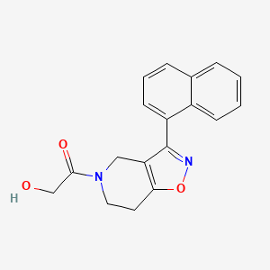 molecular formula C18H16N2O3 B5495192 2-[3-(1-naphthyl)-6,7-dihydroisoxazolo[4,5-c]pyridin-5(4H)-yl]-2-oxoethanol 