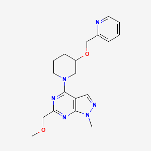 molecular formula C19H24N6O2 B5495206 6-(methoxymethyl)-1-methyl-4-[3-(2-pyridinylmethoxy)-1-piperidinyl]-1H-pyrazolo[3,4-d]pyrimidine 
