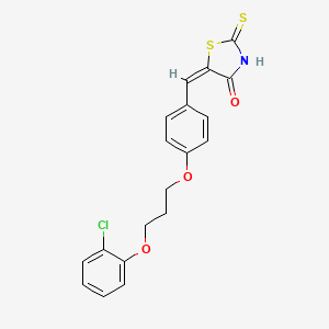 molecular formula C19H16ClNO3S2 B5495224 5-{4-[3-(2-chlorophenoxy)propoxy]benzylidene}-2-thioxo-1,3-thiazolidin-4-one 