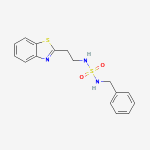 molecular formula C16H17N3O2S2 B5495225 N-[2-(1,3-benzothiazol-2-yl)ethyl]-N'-benzylsulfamide 