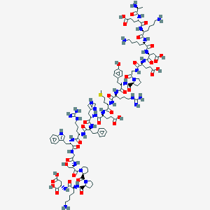 molecular formula C₁₁₈H₁₇₄N₃₄O₃₅S B549523 β-黑素细胞刺激素，人源 CAS No. 17908-57-5