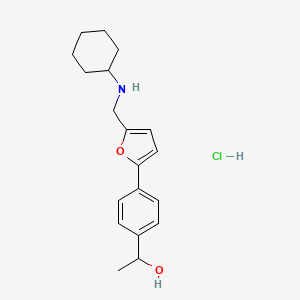 molecular formula C19H26ClNO2 B5495239 1-(4-{5-[(cyclohexylamino)methyl]-2-furyl}phenyl)ethanol hydrochloride 