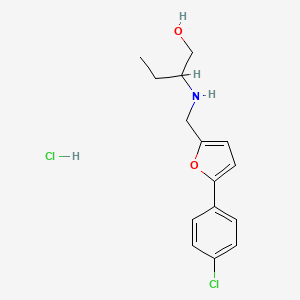 molecular formula C15H19Cl2NO2 B5495258 2-({[5-(4-chlorophenyl)-2-furyl]methyl}amino)-1-butanol hydrochloride 