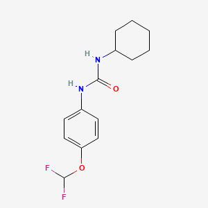 molecular formula C14H18F2N2O2 B5495263 N-cyclohexyl-N'-[4-(difluoromethoxy)phenyl]urea 