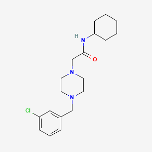 molecular formula C19H28ClN3O B5495269 2-[4-(3-chlorobenzyl)-1-piperazinyl]-N-cyclohexylacetamide 
