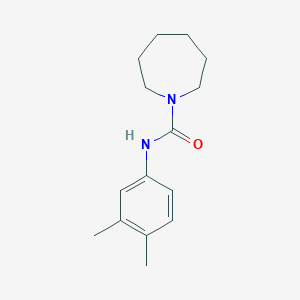 molecular formula C15H22N2O B5495270 N-(3,4-dimethylphenyl)-1-azepanecarboxamide 