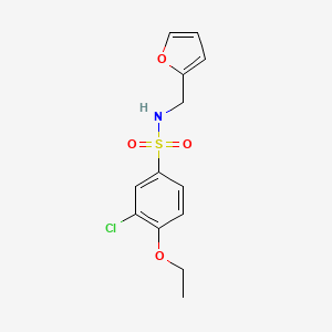 molecular formula C13H14ClNO4S B5495272 3-chloro-4-ethoxy-N-(2-furylmethyl)benzenesulfonamide 