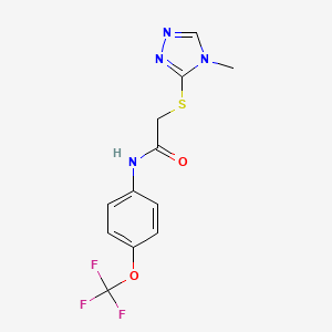 molecular formula C12H11F3N4O2S B5495283 2-[(4-methyl-4H-1,2,4-triazol-3-yl)thio]-N-[4-(trifluoromethoxy)phenyl]acetamide 