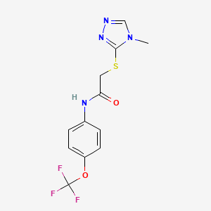 molecular formula C12H11F3N4O2S B5495283 2-[(4-methyl-4H-1,2,4-triazol-3-yl)sulfanyl]-N-[4-(trifluoromethoxy)phenyl]acetamide 