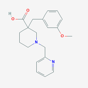 molecular formula C20H24N2O3 B5495303 3-(3-methoxybenzyl)-1-(pyridin-2-ylmethyl)piperidine-3-carboxylic acid 