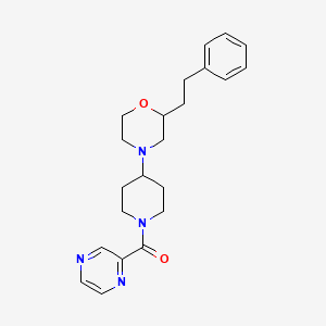 molecular formula C22H28N4O2 B5495304 2-(2-phenylethyl)-4-[1-(2-pyrazinylcarbonyl)-4-piperidinyl]morpholine 