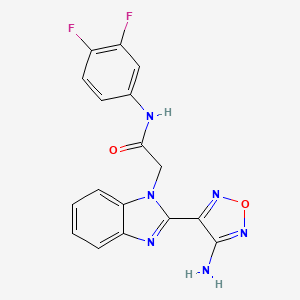 molecular formula C17H12F2N6O2 B5495370 2-[2-(4-amino-1,2,5-oxadiazol-3-yl)-1H-benzimidazol-1-yl]-N-(3,4-difluorophenyl)acetamide 
