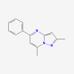 molecular formula C14H13N3 B5495378 2,7-dimethyl-5-phenylpyrazolo[1,5-a]pyrimidine 