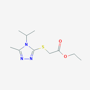 molecular formula C10H17N3O2S B5495401 ethyl [(4-isopropyl-5-methyl-4H-1,2,4-triazol-3-yl)thio]acetate 