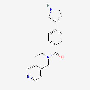 molecular formula C19H23N3O B5495413 N-ethyl-N-(4-pyridinylmethyl)-4-(3-pyrrolidinyl)benzamide dihydrochloride 