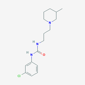 molecular formula C16H24ClN3O B5495414 N-(3-chlorophenyl)-N'-[3-(3-methyl-1-piperidinyl)propyl]urea 