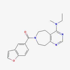 molecular formula C20H22N4O2 B5495433 7-(1-benzofuran-5-ylcarbonyl)-N-ethyl-N-methyl-6,7,8,9-tetrahydro-5H-pyrimido[4,5-d]azepin-4-amine 