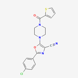 molecular formula C19H15ClN4O2S B5495460 2-(4-chlorophenyl)-5-[4-(2-thienylcarbonyl)piperazin-1-yl]-1,3-oxazole-4-carbonitrile 