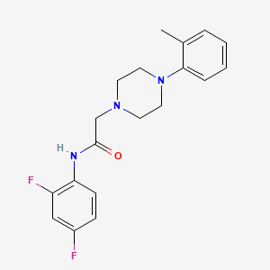 molecular formula C19H21F2N3O B5495490 N-(2,4-difluorophenyl)-2-[4-(2-methylphenyl)-1-piperazinyl]acetamide 