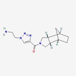 molecular formula C14H21N5O B5495527 (2-{4-[(1R*,2R*,6S*,7S*)-4-azatricyclo[5.2.1.0~2,6~]dec-4-ylcarbonyl]-1H-1,2,3-triazol-1-yl}ethyl)amine 