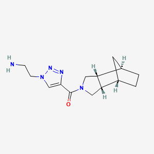 (2-{4-[(1R*,2R*,6S*,7S*)-4-azatricyclo[5.2.1.0~2,6~]dec-4-ylcarbonyl]-1H-1,2,3-triazol-1-yl}ethyl)amine