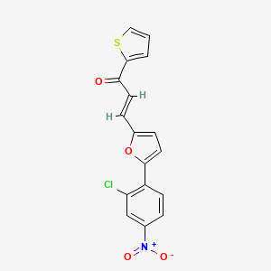 molecular formula C17H10ClNO4S B5495537 3-[5-(2-chloro-4-nitrophenyl)-2-furyl]-1-(2-thienyl)-2-propen-1-one 