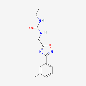molecular formula C13H16N4O2 B5495554 N-ethyl-N'-{[3-(3-methylphenyl)-1,2,4-oxadiazol-5-yl]methyl}urea 