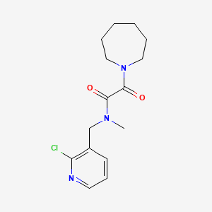 molecular formula C15H20ClN3O2 B5495588 2-azepan-1-yl-N-[(2-chloropyridin-3-yl)methyl]-N-methyl-2-oxoacetamide 