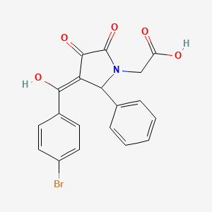 molecular formula C19H14BrNO5 B5495673 [3-(4-bromobenzoyl)-4-hydroxy-5-oxo-2-phenyl-2,5-dihydro-1H-pyrrol-1-yl]acetic acid 