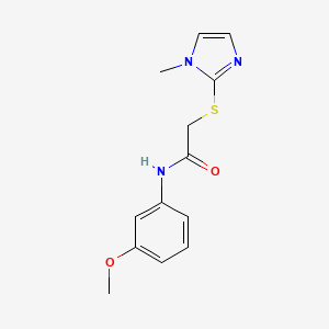 molecular formula C13H15N3O2S B5495694 N-(3-methoxyphenyl)-2-[(1-methyl-1H-imidazol-2-yl)thio]acetamide 