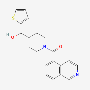 molecular formula C20H20N2O2S B5495700 [1-(isoquinolin-5-ylcarbonyl)piperidin-4-yl](2-thienyl)methanol 