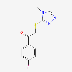 molecular formula C11H10FN3OS B5495722 1-(4-fluorophenyl)-2-[(4-methyl-4H-1,2,4-triazol-3-yl)thio]ethanone 