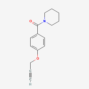 molecular formula C15H17NO2 B5495747 1-[4-(2-propyn-1-yloxy)benzoyl]piperidine 