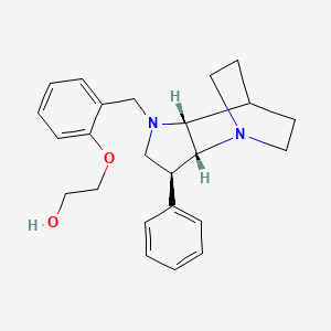 molecular formula C24H30N2O2 B5495787 2-(2-{[(2R*,3S*,6R*)-3-phenyl-1,5-diazatricyclo[5.2.2.0~2,6~]undec-5-yl]methyl}phenoxy)ethanol 